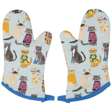 Load image into Gallery viewer, Feline Fine Cats Oven Mitts Set of 2
