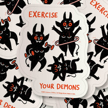 Load image into Gallery viewer, Exercise Your Demons Sticker by Gemma Correll
