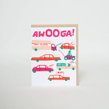 Load image into Gallery viewer, Awooga Cars Love Letterpress Greeting Card by Egg Press