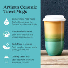 Load image into Gallery viewer, Nova Ceramics Travel Mugs - Savannah Ceramic Travel Cup 16oz | Reusable Coffee Cup