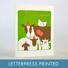 Load image into Gallery viewer, Egg Press Manufacturing - Farm Birthday Letterpress Greeting Card by Fugu Fugu: Paper tab