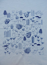 Load image into Gallery viewer, Mushroom Tea Towel, Handprinted Kitchen Towel, Mushrooms