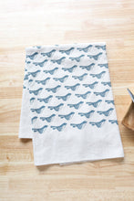 Load image into Gallery viewer, The High Fiber - Bird Kitchen Towel, Handprinted Bird Tea Towel: Black on Natural