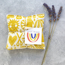 Load image into Gallery viewer, Lavender Sachet Bundle in Kindred Fable Gold Cotton