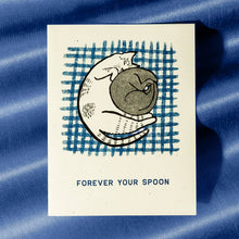 Load image into Gallery viewer, Bromstad Printing Co. - Forever Your Spoon - Risograph Card