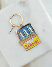 Load image into Gallery viewer, Tinned Fish Enamel Keychain