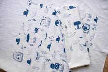Load image into Gallery viewer, *NEW* Snails Towel, Handprinted Cotton Kitchen Towel