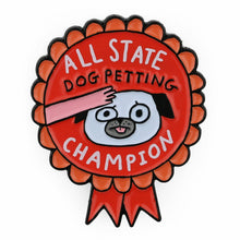 Load image into Gallery viewer, Dog Petting Champion Enamel Pin