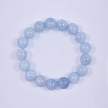 Load image into Gallery viewer, Blue Aquamarine Stone Beaded Stretch Bracelet B3434: 6MM