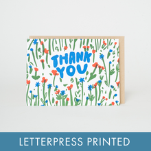 Load image into Gallery viewer, Egg Press Manufacturing - Thank You Meadow Letterpress Greeting Card by Egg Press: Paper tab