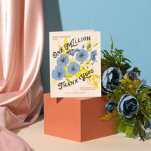 Load image into Gallery viewer, One Million thank you greeting card: Singles