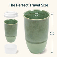 Load image into Gallery viewer, Nova Ceramics Travel Mugs - Emerald 12oz Ceramic Travel Mug – Reusable & Stylish