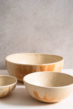 Load image into Gallery viewer, Caramel Stoneware Nesting Bowl Set