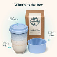 Load image into Gallery viewer, Nova Ceramics Travel Mugs - Cove Ceramic Travel Cup 12oz | Reusable Coffee Mug