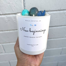 Load image into Gallery viewer, New Beginnings Crystal Candle