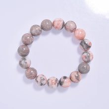 Load image into Gallery viewer, Rhodonite Stone Beaded Bracelet: 4MM