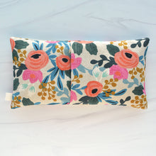Load image into Gallery viewer, Minor Thread - Oversized Weighted Eye Pillow in Rosa Pink Floral Canvas: Lavender