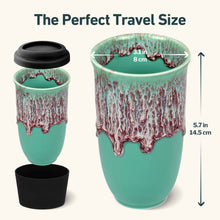 Load image into Gallery viewer, Nova Ceramics Travel Mugs - Nebula Ceramic Travel Mug – 16oz with Lid & Sleeve