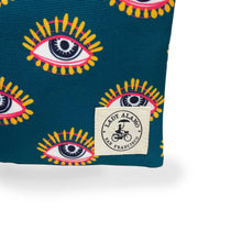 Load image into Gallery viewer, Miss Zip Wristlet: Eye Dark Teal