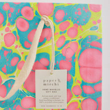 Load image into Gallery viewer, Hand Marbled Gift Bags (Medium) - Neon