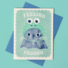 Load image into Gallery viewer, Bromstad Printing Co. - Feeling Froggy - Risograph Greeting Card