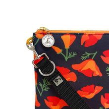 Load image into Gallery viewer, Miss Zip Wristlet: Poppy Charcoal