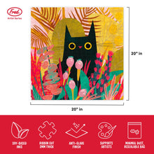 Load image into Gallery viewer, Puzzle 500 Pc - Karen Obuhanych - Black Cat