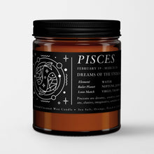 Load image into Gallery viewer, Zodiac Candles / Birthday Candles in Amber Glass I Candlefy