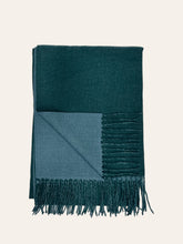Load image into Gallery viewer, Reversible two tone coloured plain cashmere blend scarf