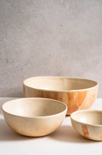 Load image into Gallery viewer, Caramel Stoneware Nesting Bowl Set