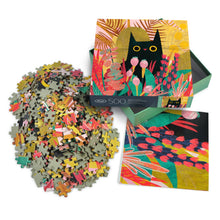 Load image into Gallery viewer, Puzzle 500 Pc - Karen Obuhanych - Black Cat