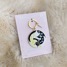 Load image into Gallery viewer, Yin Yang Cats Enamel Keychain