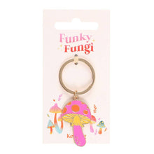 Load image into Gallery viewer, Funky Fungi Mushroom Keyring Keychain