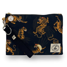 Load image into Gallery viewer, Miss Zip Wristlet: Tiger Black: 10" W x 7" H x 0.25" D