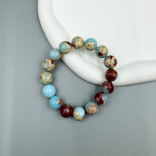 Load image into Gallery viewer, Snakeskin Jasper Stone Bracelet B1985: 4MM