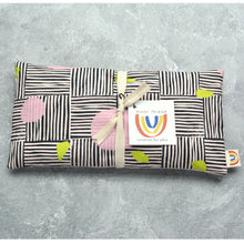 Load image into Gallery viewer, Weighted Eye Pillow in Abstract Lines Spring Cotton