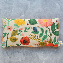 Load image into Gallery viewer, Weighted Eye Pillow in Poppy Fields Botanical Natural Canvas