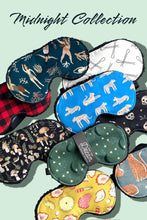 Load image into Gallery viewer, Little Man - MIDNIGHT COLLECTION / Sweet Dream Sleep Mask / Green Moon and Star