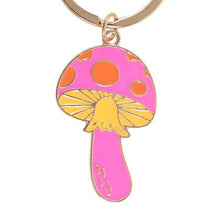 Load image into Gallery viewer, Funky Fungi Mushroom Keyring Keychain