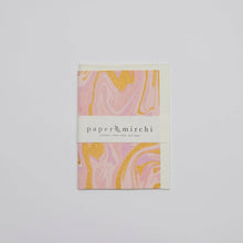 Load image into Gallery viewer, Hand Marbled Greeting Card - Free Spirit Marshmallow