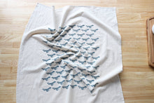 Load image into Gallery viewer, The High Fiber - Bird Kitchen Towel, Handprinted Bird Tea Towel: Black on Natural