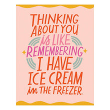 Load image into Gallery viewer, Ice Cream Freezer Love Card