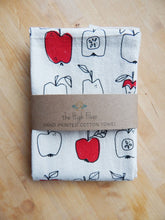 Load image into Gallery viewer, The High Fiber - Apple Towel, Handprinted Cotton Kitchen Towel