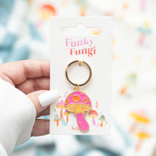 Load image into Gallery viewer, Funky Fungi Mushroom Keyring Keychain