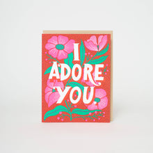 Load image into Gallery viewer, Adore You Flowers Love Letterpress Greeting Card by Hello!Lucky