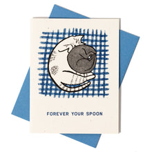 Load image into Gallery viewer, Bromstad Printing Co. - Forever Your Spoon - Risograph Card