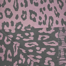 Load image into Gallery viewer, Leopard print on cashmere blend scarf finished with tassels