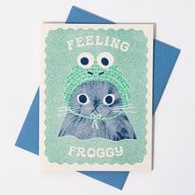 Load image into Gallery viewer, Bromstad Printing Co. - Feeling Froggy - Risograph Greeting Card