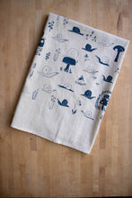 Load image into Gallery viewer, *NEW* Snails Towel, Handprinted Cotton Kitchen Towel