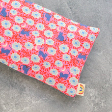 Load image into Gallery viewer, Minor Thread - Floral Moon Cats in Pink Weighted Eye Pillow: Lavender